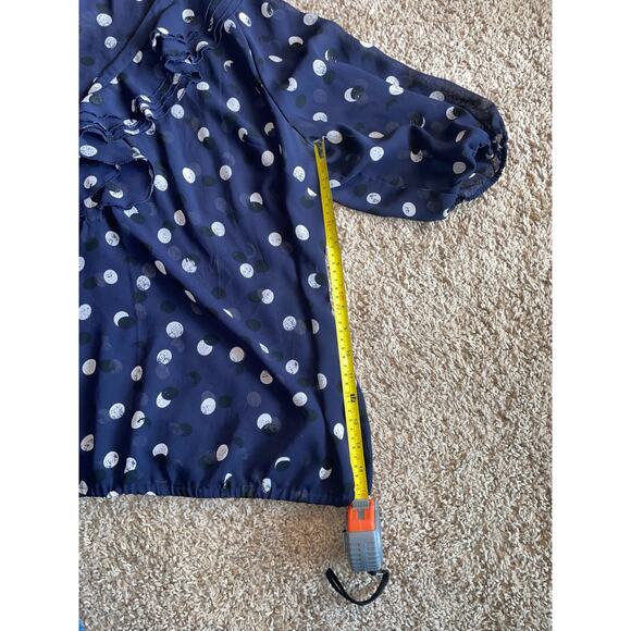Lane Bryant Polka Dot Ruffle Blouse **. - Picture 4 of 4
